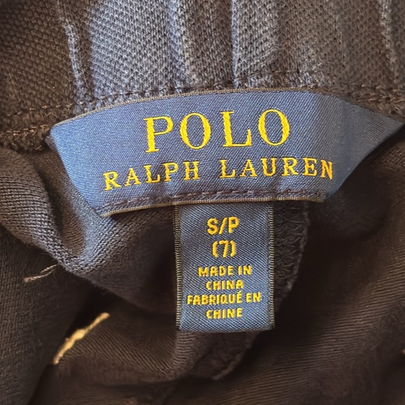 Polo Ralph Lauren Navy Blue Shorts White Embroidered Pony Drawstring Stretch - Picture 11 of 12